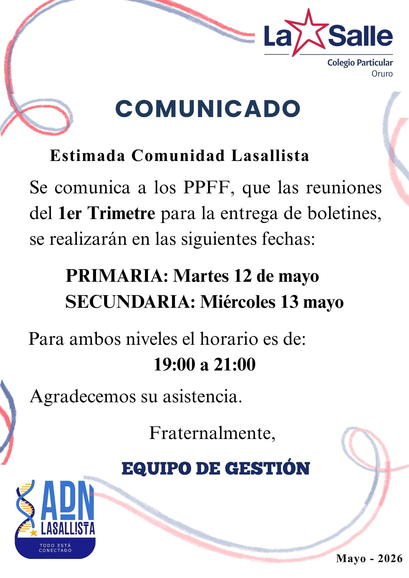 Imagen del comunicado