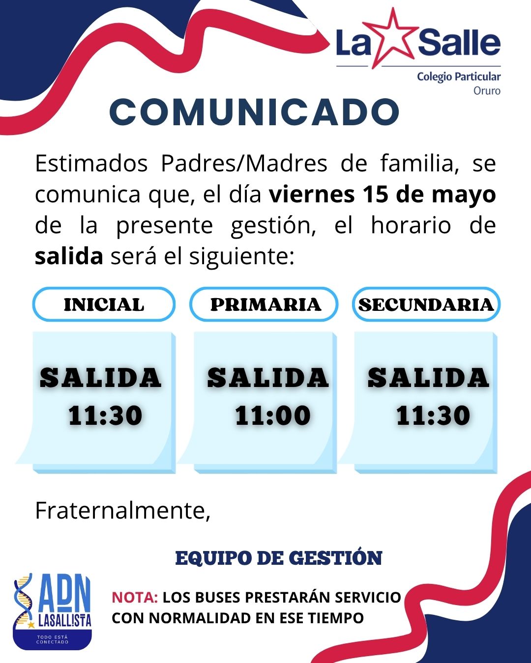 Imagen del comunicado