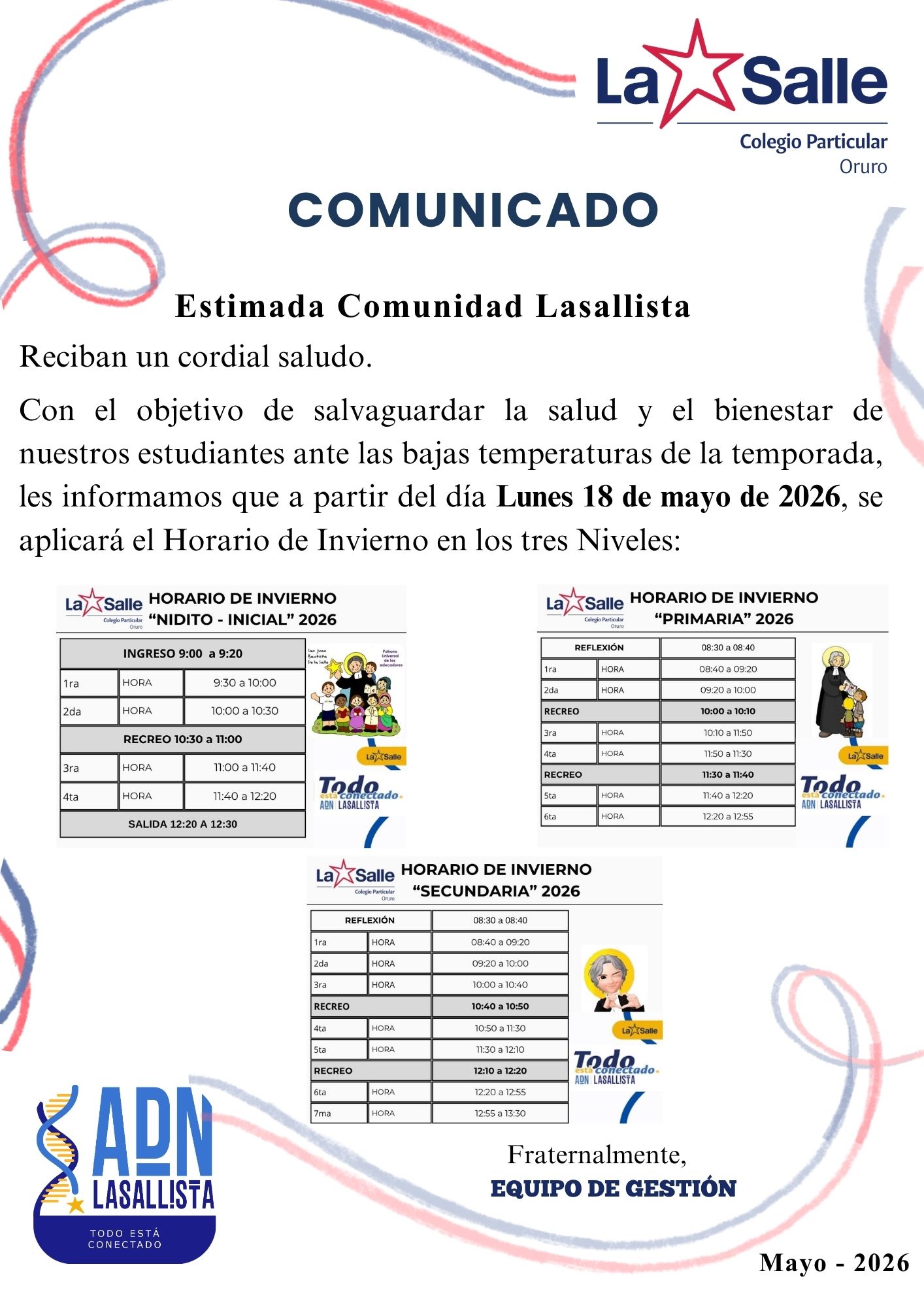 Imagen del comunicado