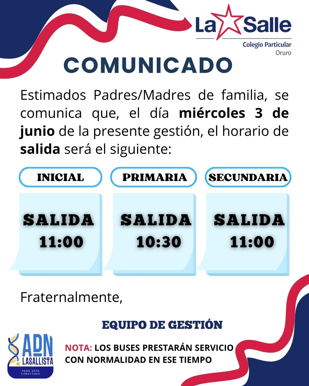 Imagen del comunicado