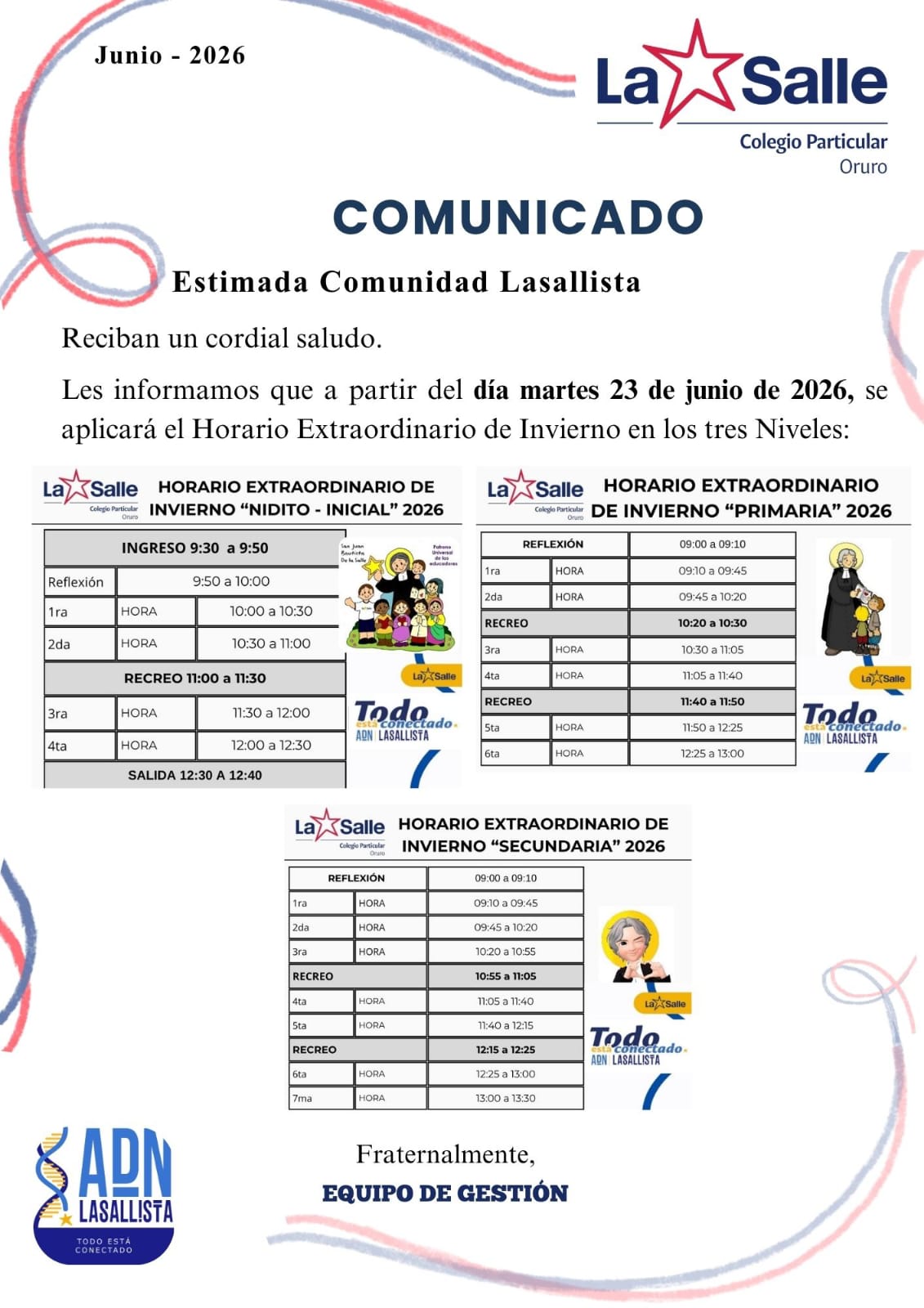 Imagen del comunicado
