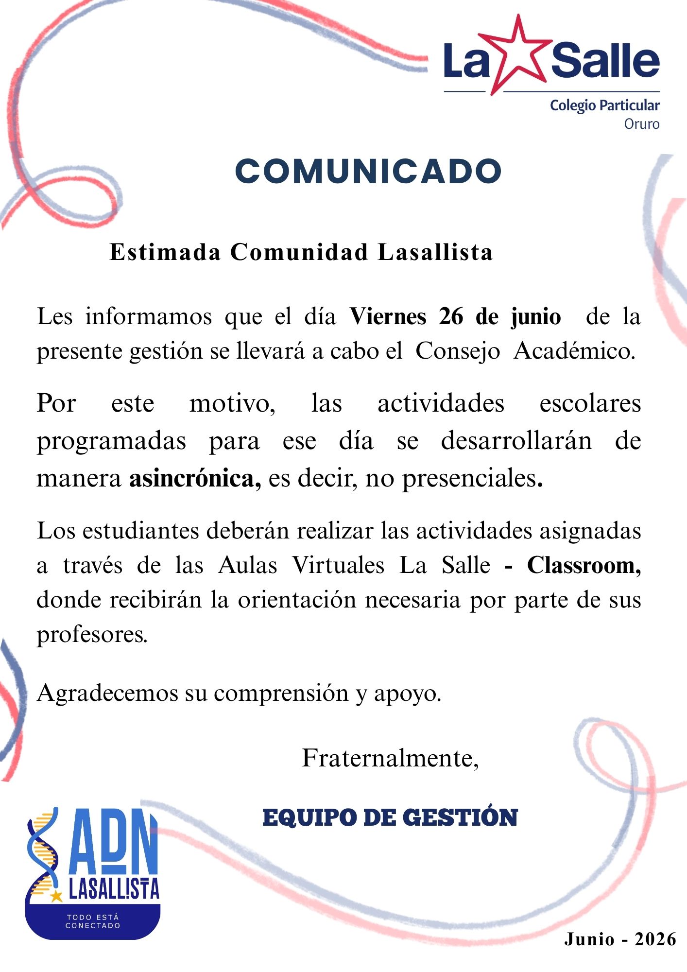 Imagen del comunicado