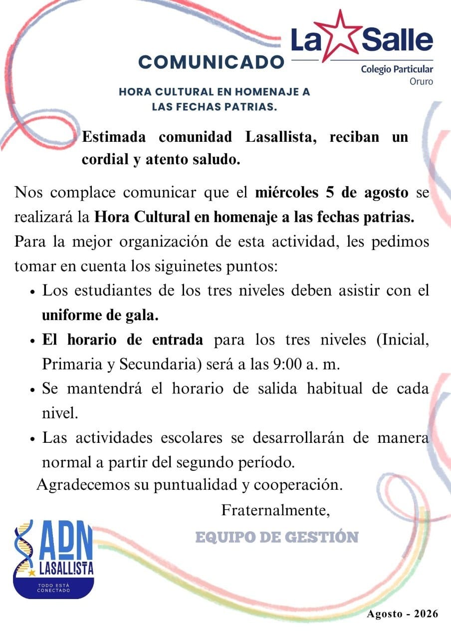 Imagen del comunicado