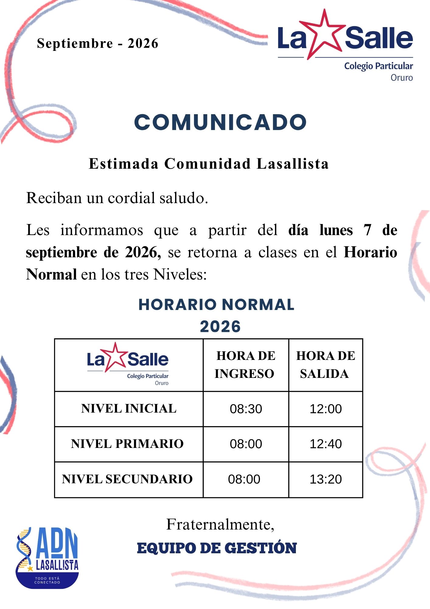 Imagen del comunicado
