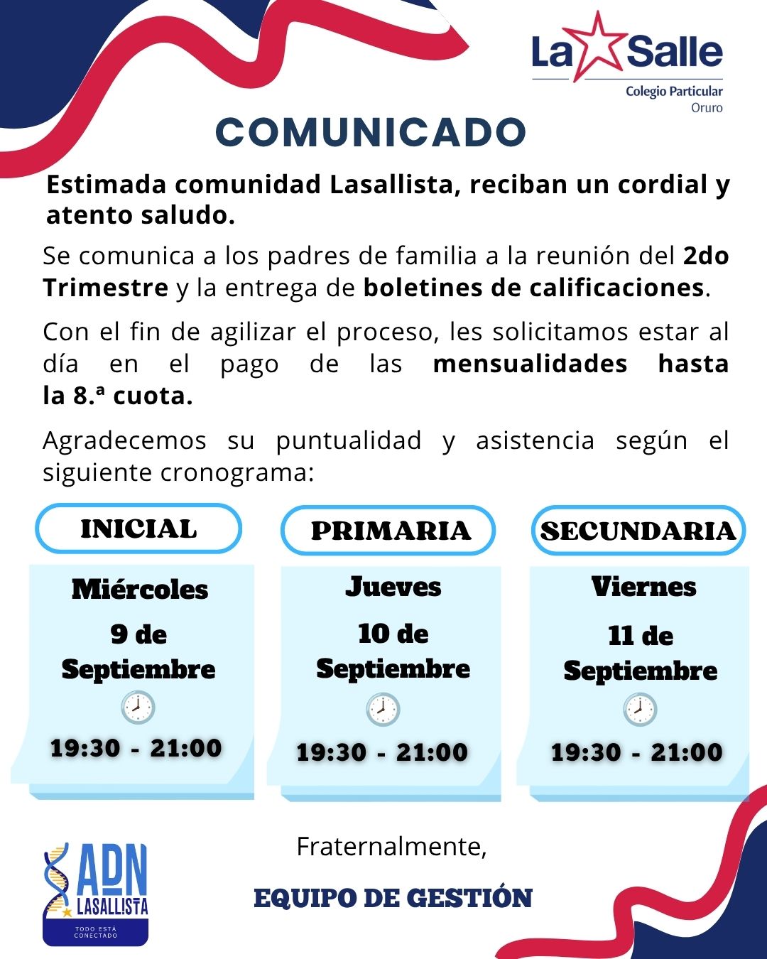 Imagen del comunicado