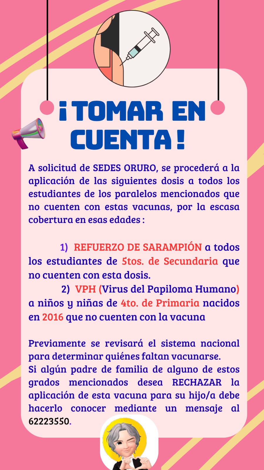 Imagen del comunicado